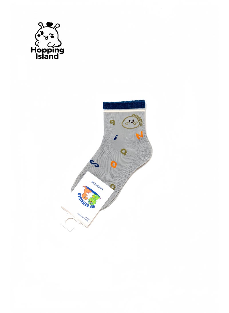 Hopping Island Kids Children Socks 5Pairs Boy Girl Monster Cartoon Pattern cotton Size S [HI] - Image 5