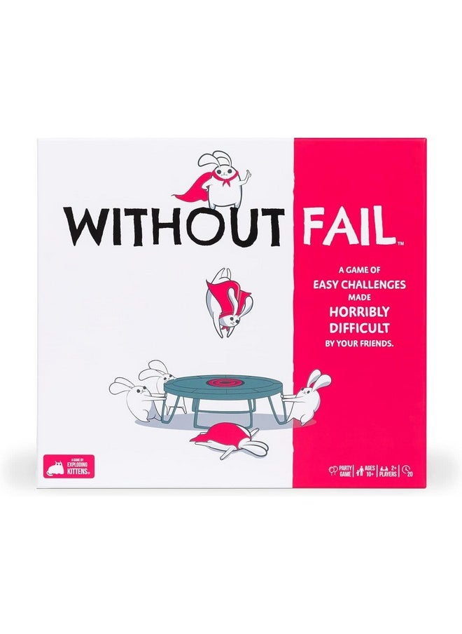 Exploding Kittens LLC Without Fail by Exploding Kittens - 2+ Players - Ages 10+ - 20 Minutes to Play - A Game of Easy Challenges Made Difficult - Couples Game, Date Night Game, Adult and Teen Card Game  - Image 1