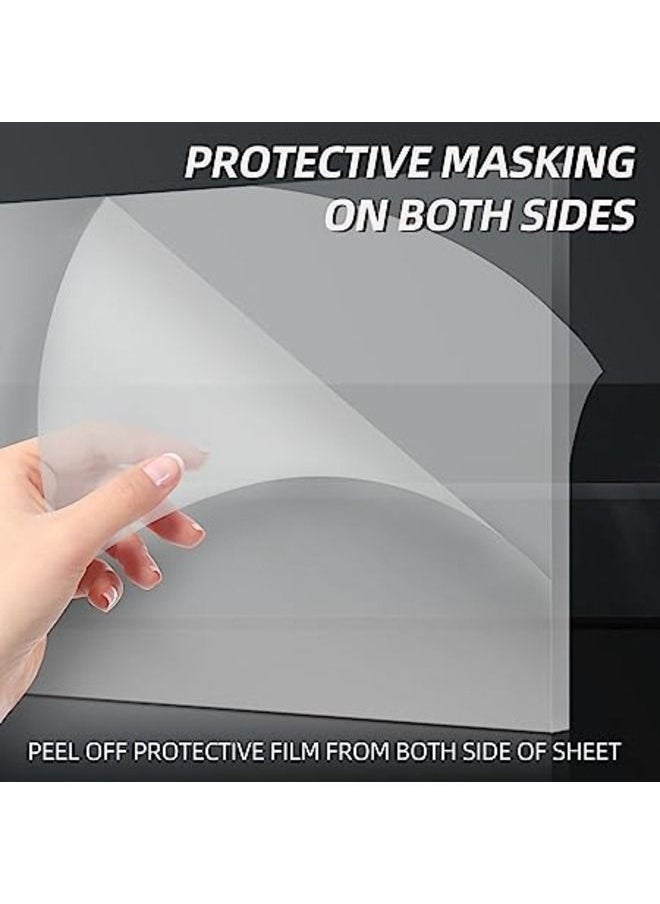 SMARTPOINTS 2-Pack 24 x 36 Clear Acrylic Sheet Plexiglass – 1/4 Thick  Use for Craft Projects, Signs, Sneeze Guard and More Cut with Cricut, Laser, Saw or Hand Tools – No Knives  - Image 2