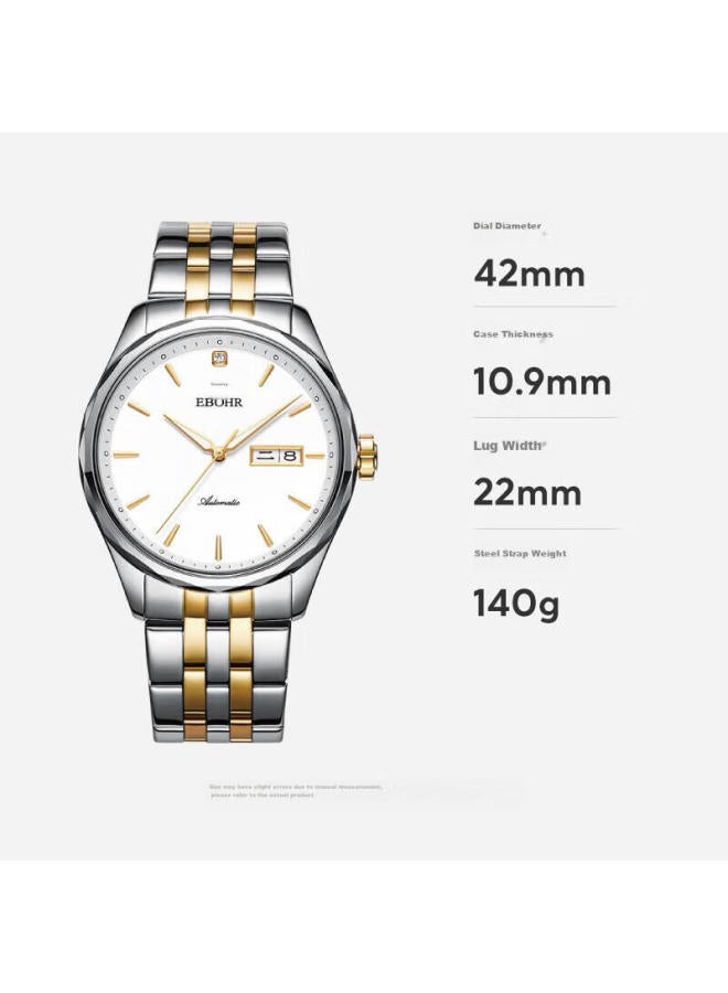 Ebohr Men's Watch, Master Series Tungsten Steel Bracelet, Birthday And Holiday Gift, Men's Mechanical Wrisch 30060517, Gift For Dad - Image 3