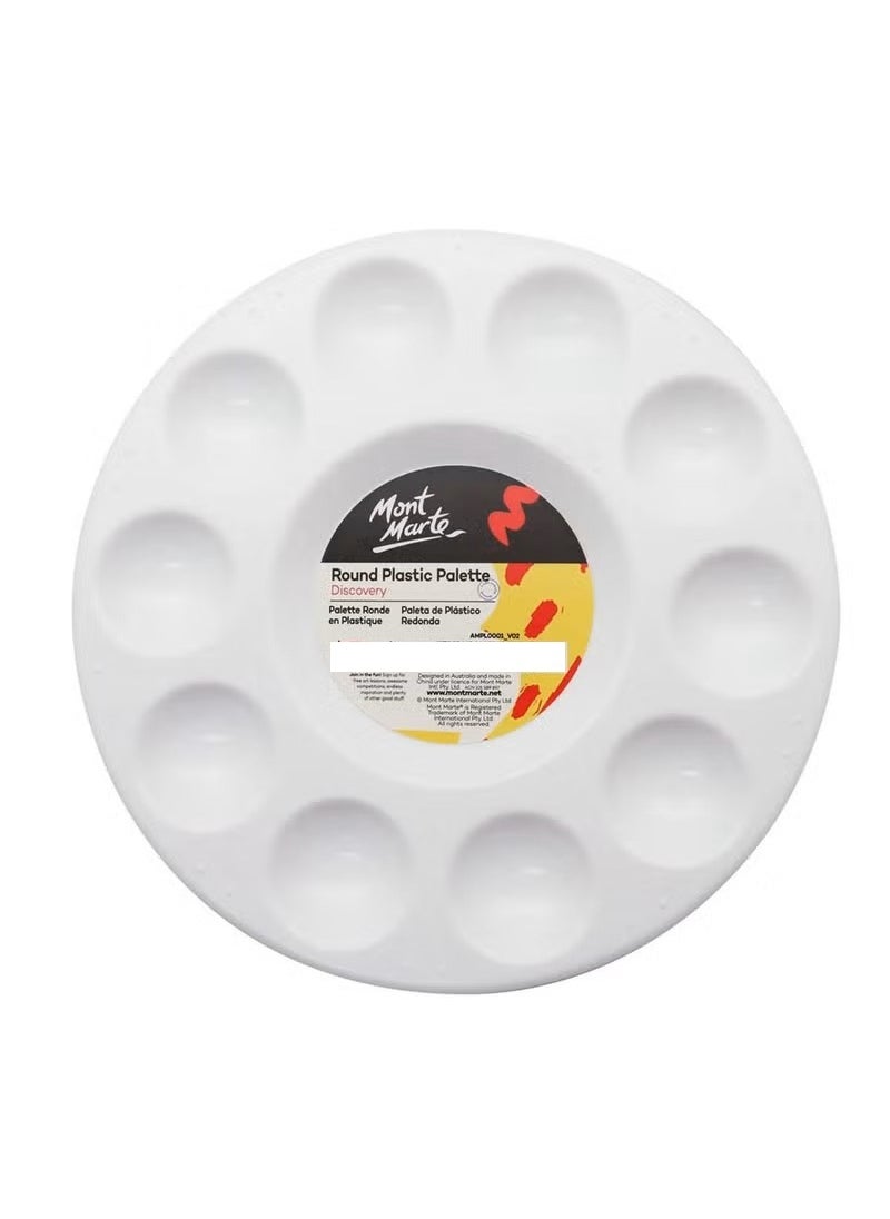 Mont Marte - Round Plastic Painting Palette With 10 Wells - Image 1