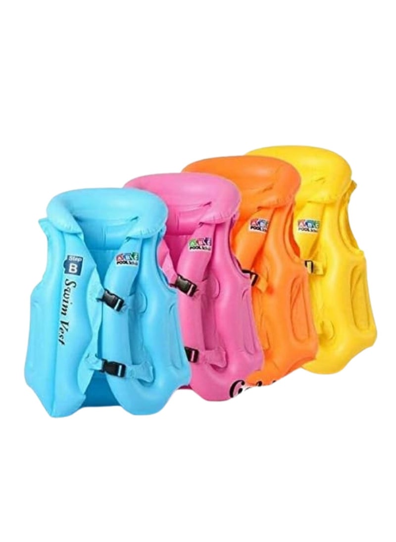 Generic Life Jacket Inflatable Adjustable Kids Swimming Safety Vest Size A (Yellow)  - Image 2