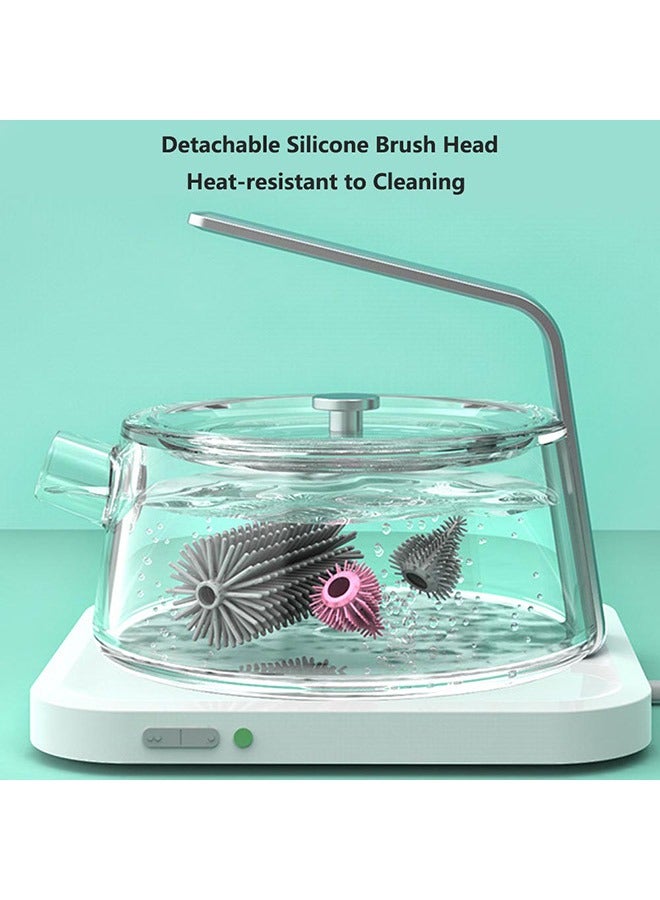 KUAZIVI 3-In-1 Silicon Brush Set Bottle Brush Cleaner For Baby Bottle Cleaning With Two Hooks - Image 5