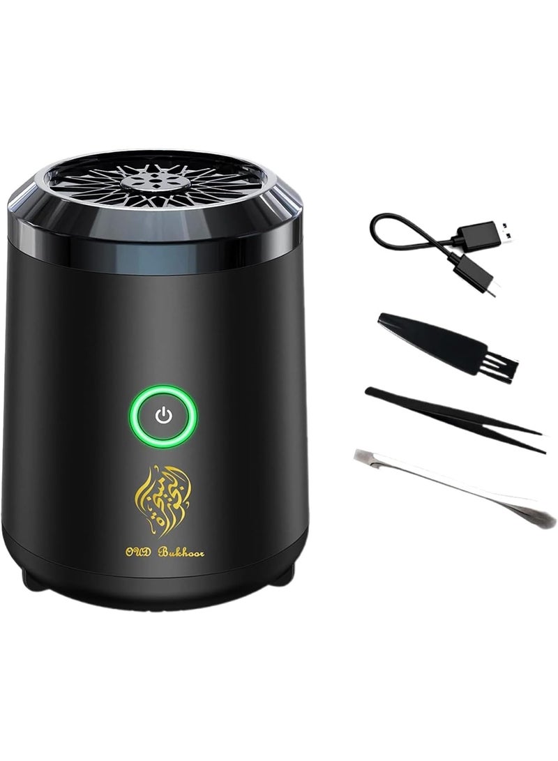 Modern, luxuriously designed, rechargeable electric oud incense burner - perfect for bedrooms, offices, and relaxation. - Image 1