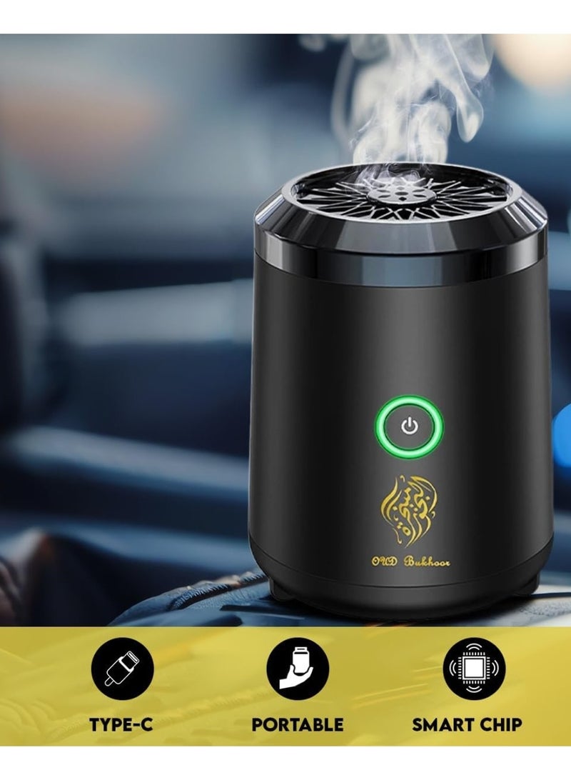 Modern, luxuriously designed, rechargeable electric oud incense burner - perfect for bedrooms, offices, and relaxation. - Image 5