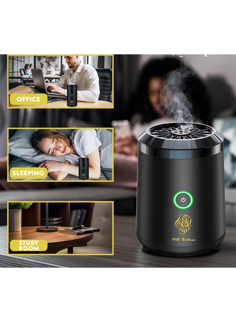 Modern, luxuriously designed, rechargeable electric oud incense burner - perfect for bedrooms, offices, and relaxation. - Image 4