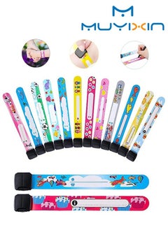 SYOSI 16 Pieces Children Fety ID Wristband Reuble