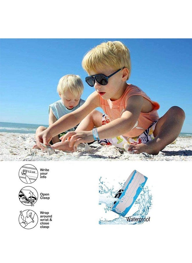 Muyixin - 8 قطع من سوار معصم معرف سلامة الطفل مقاوم للماء وقابل لإعادة الاستخدام، أساور معرف أمان للأطفال مضادة لفقدان الطفل أثناء السفر للأطفال في الرحلات الميدانية والأنشطة الخارجية - Image 1