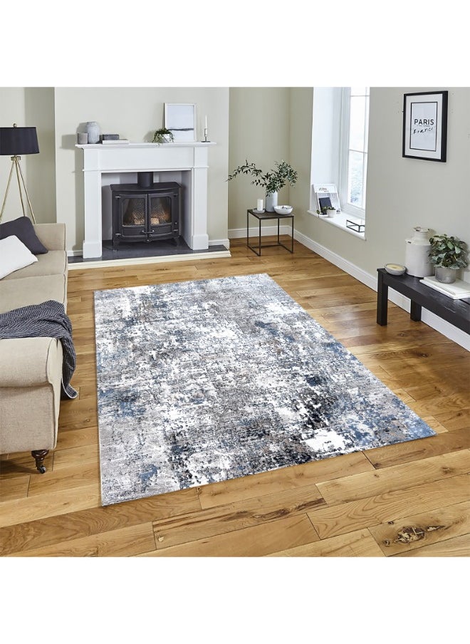 HANDPICKED FURNITURE Handpicked Furniture Abstract Blue Rug, Ultra Soft Area Carpets For Bed Room, Living Room, And Dining room, Antislip Floor Carpets, Easy To Clean, Made In Turkey, Rectangle  - Image 1