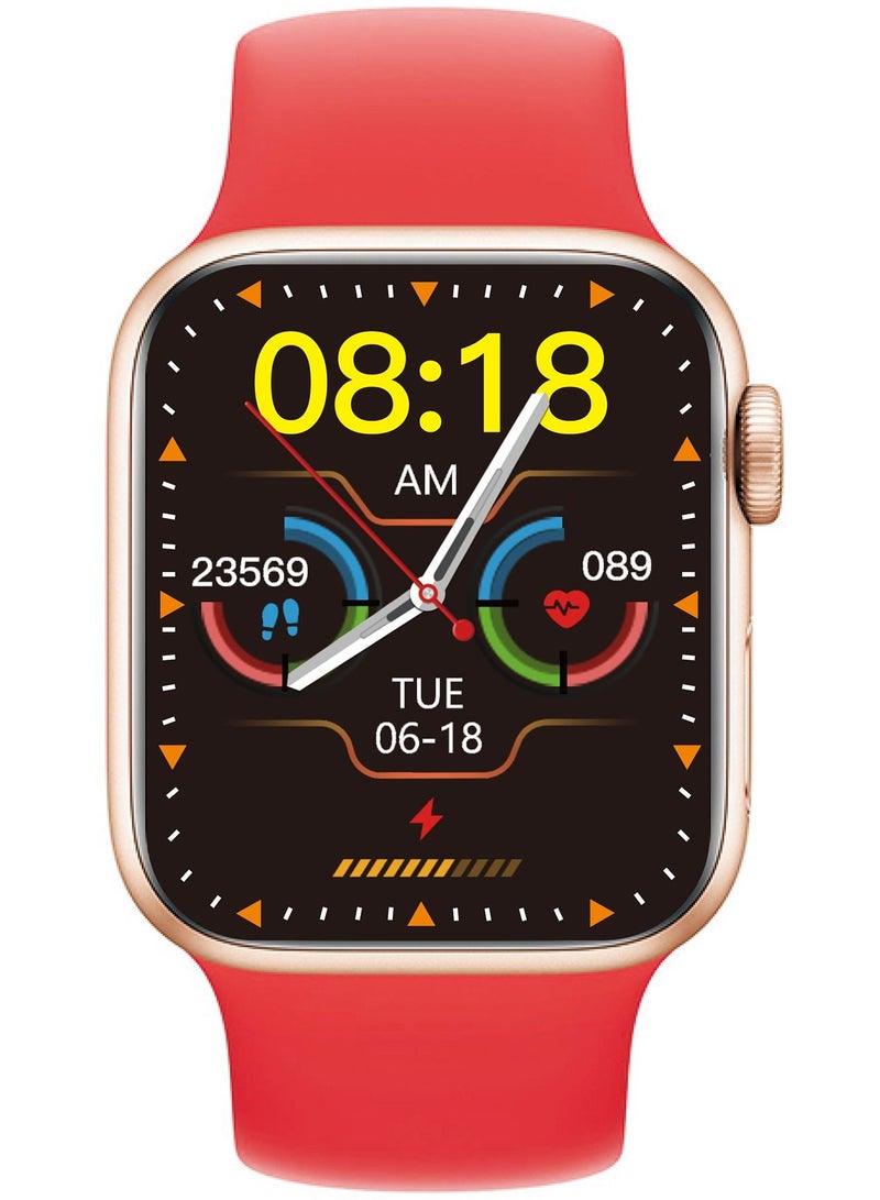 AROAQ W17 PRO MAX Bluetooth Full Touch Wide Display Android Support Magnetic Charging Large Memory Waterproof Smart Watch Red - Image 1