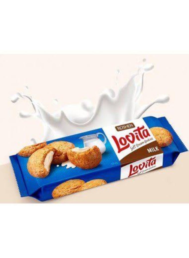 روشين كوكيز "لوفيتا" (Lovita) من "روشين" (Roshen) بقوام كريمي ناعم - نكهة الكاكاو والبندق والحليب والفول السوداني - 127 جم - Image 2