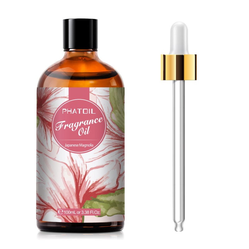 PHATOIL 3.38FL.OZ Japanese Magnolia Fragrance Oils for Aromatherapy, Essential Oils for Diffusers for Home, Perfect for Diffuser, DIY Candle and Soap Making, DIY Scented Products - 100ml - Image 1