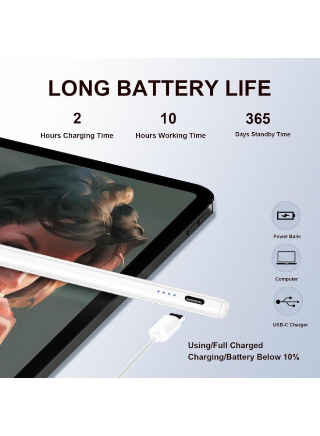 قلم اللمس العالمي لشاشات اللمس ، قلم iPad المغناطيسي ، قلم اللوح اللوحي القابل لإعادة الشحن ، مناسب لأندرويد / ويندوز / iOS / وأجهزة الهواتف الذكية الأخرى - Image 2