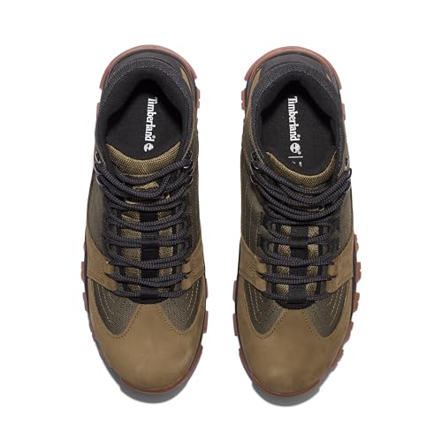 Timberland Men's Mt. Maddsen Waterproof Hiking Boots, Olive Nubuck, 9 Medium - Image 3