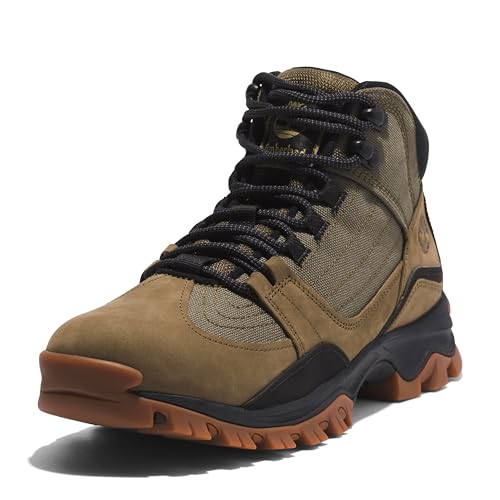 Timberland Men's Mt. Maddsen Waterproof Hiking Boots, Olive Nubuck, 9 Medium - Image 1