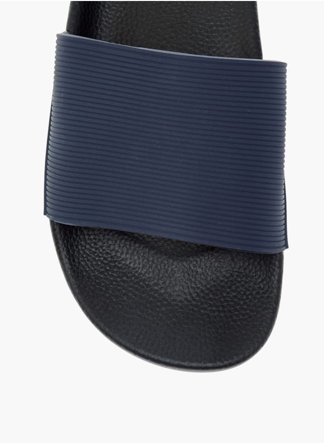 LBL by Shoexpress Men Textured Slip-On Slides  - Image 3