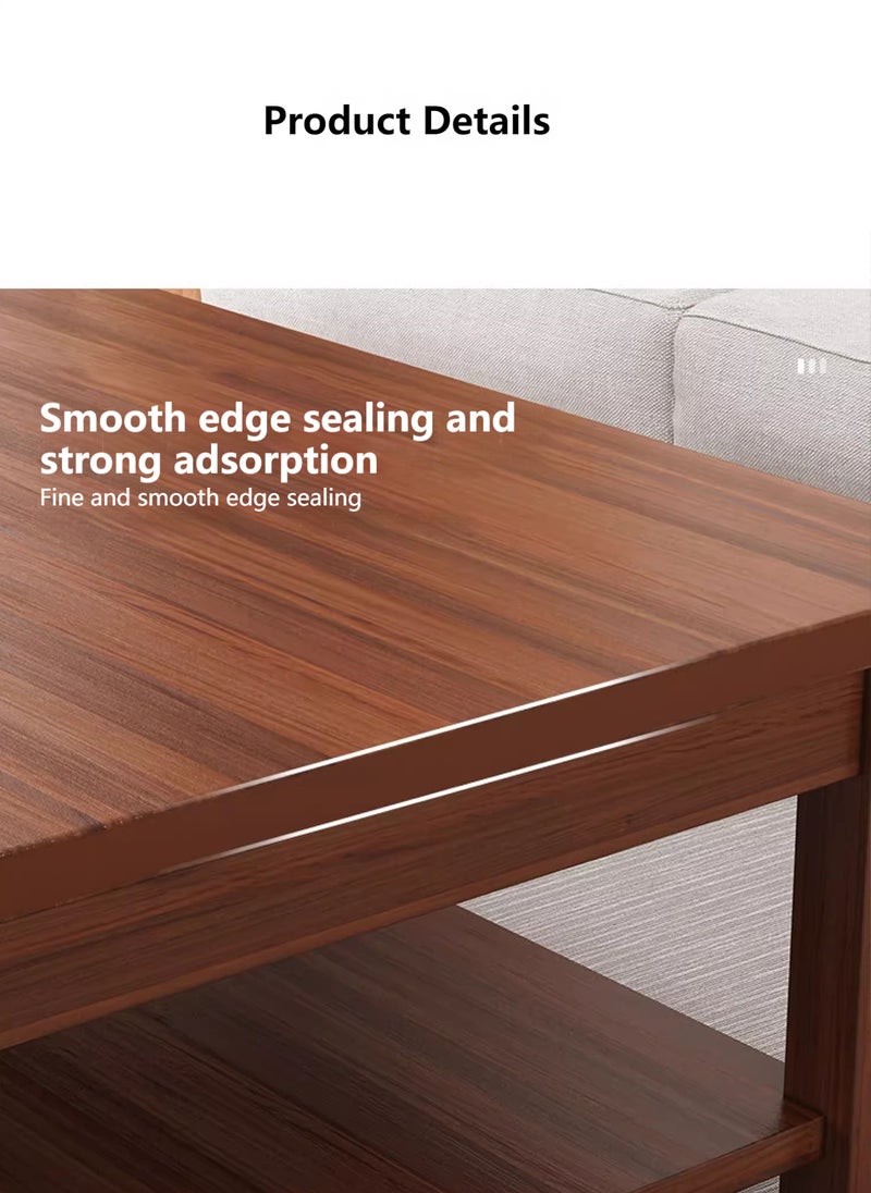 Sharpdo Coffee Table Living Room Household Small Apartment Solid Wood Thick Legs Rectangular Chinese Style Coffee Table Strong Load-Bearing Capacity 140*60*45cm  - Image 2