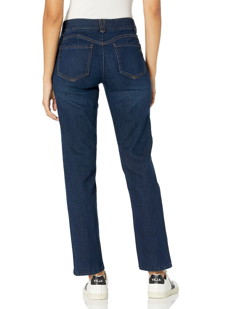 Democracy Women's Petite Ab Solution Straight Leg Jean, Indigo, 2P - Image 2