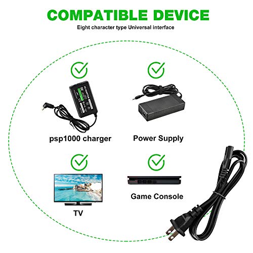 Xahpower شاحن PSP، محول تيار متردد متوافق مع Sony PSP-110 PSP-1001 PSP 1000 / PSP Slim & Lite 2000 / PSP 3000 استبدال - Image 5