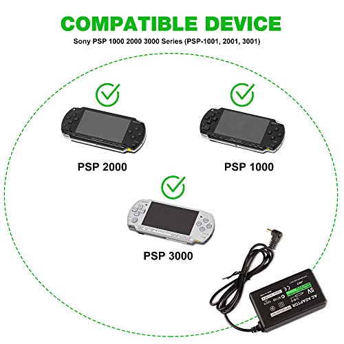 Xahpower شاحن PSP، محول تيار متردد متوافق مع Sony PSP-110 PSP-1001 PSP 1000 / PSP Slim & Lite 2000 / PSP 3000 استبدال - Image 4