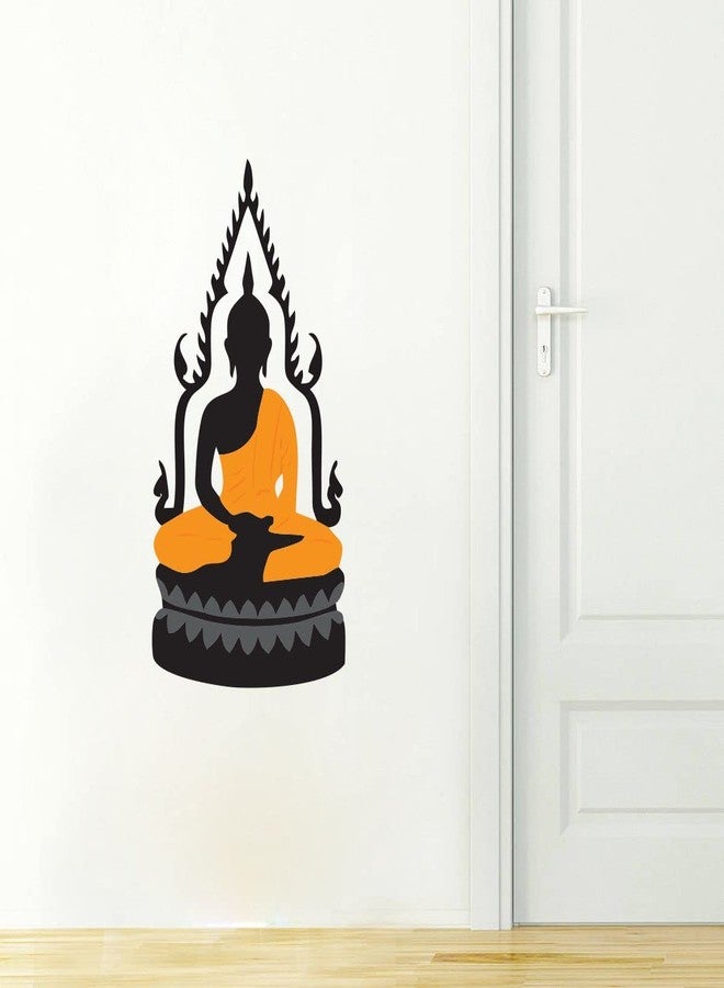 VCREATE DECOR ملصق حائط بوذا من VCREATE DECOR (فينيل PVC، المقاس: 58 سم × 28 سم) - Image 5