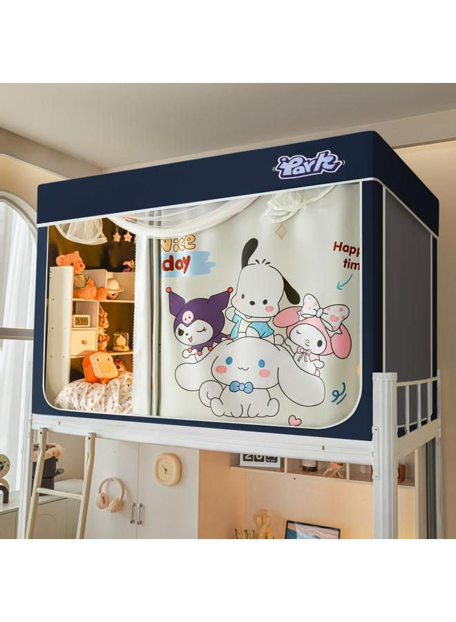 Bluejw New Strong Shading Mosquito Net Student Dormitory Bed Curtain Integrated Single Upper And Lower Bunk Dedicated All-inclusive Bed Curtain Installation-free - Image 2