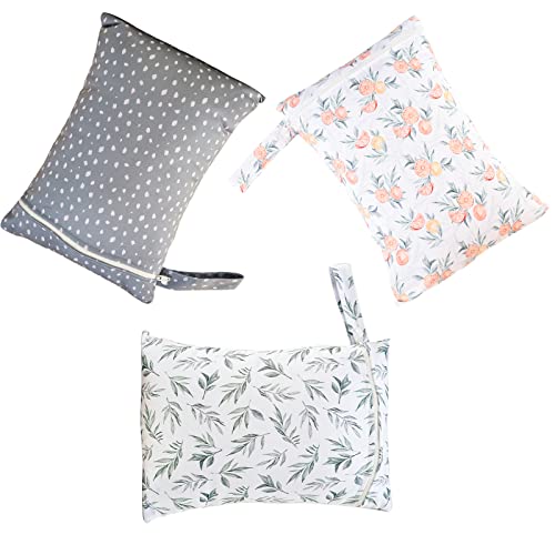 Happy Flute 3 Set Wet Bag Storage Bag Waterproof Washable Travel Bags Beach Pool Gym Bag for Swimsuits Wet ClothesOrange - Image 3