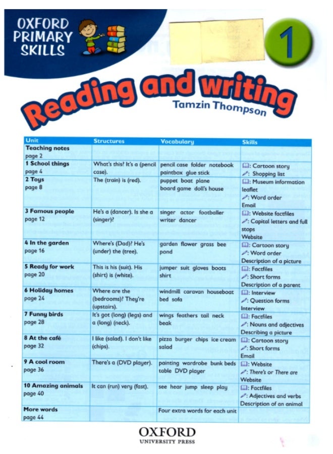 Oxford Primary Skills Reading and Writing - Reading and Writing - resources for children level 1 - Image 2