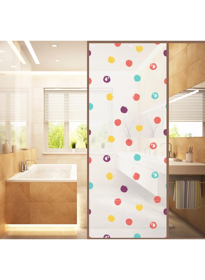 الأزرق جي دبليو 3D المضادة للخدش ، خالية من الغراء ، وخصوصية ملصقات الزجاج التظليل ، ملصق الباب الزجاجي للحمام 120 سم * 58 سم - Image 1