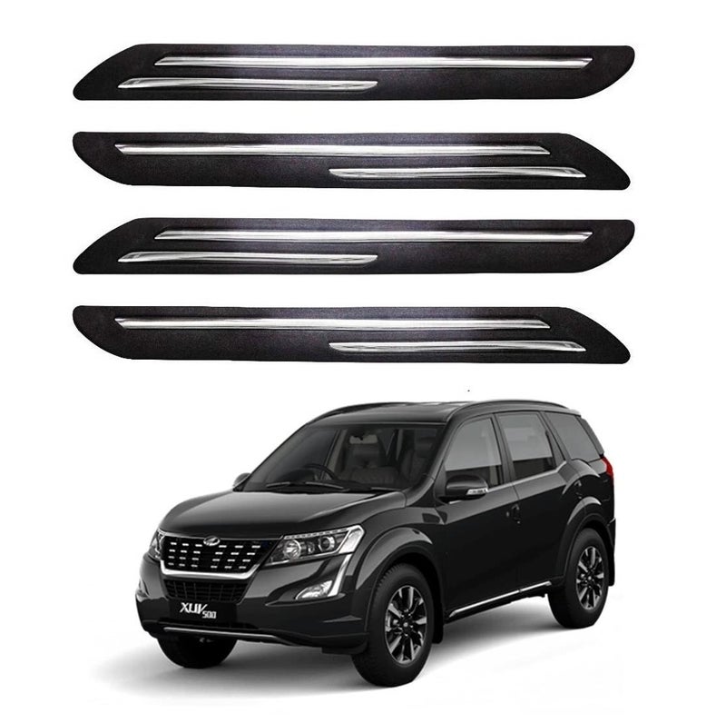Bowrain حماية مصد السيارة لسيارة ماهيندرا Xuv 500 (2011-2015) - (أسود، عبوة من 4، شريط كروم) - Image 1