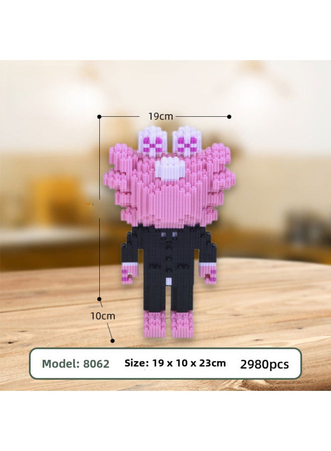 Toy/puzzle Category Building Blocks/figurines Subcategory Construction Toys Age Range Years Gender Unisex Material Plastic Theme-Color:8062 Big Eye Pink Black Ks - Image 1