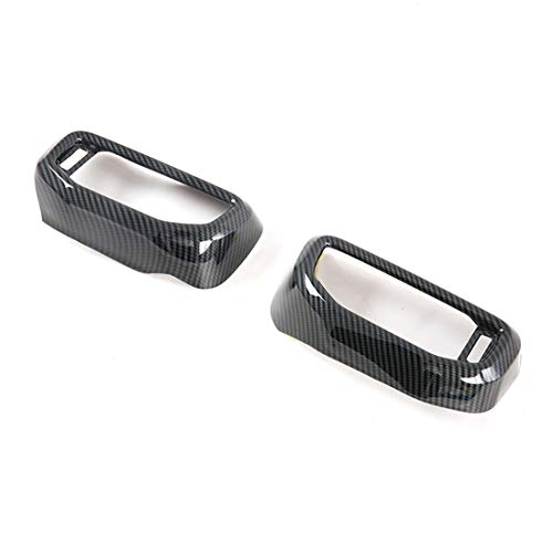 RUIHE 2pc Carbon Fiber Color Air Conditioning Dashboard Vent Cover Trim Fit for Ford Explorer 2020 2021 2022 2023 - Image 4