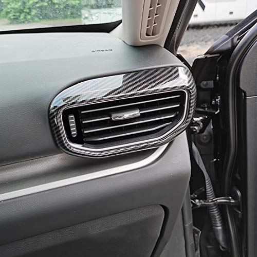 RUIHE 2pc Carbon Fiber Color Air Conditioning Dashboard Vent Cover Trim Fit for Ford Explorer 2020 2021 2022 2023 - Image 5