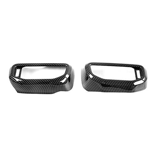 RUIHE 2pc Carbon Fiber Color Air Conditioning Dashboard Vent Cover Trim Fit for Ford Explorer 2020 2021 2022 2023 - Image 3