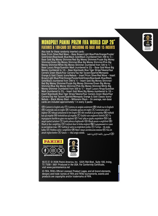 Monopoly Panini Prizm: FIFA World Cup Trading Cards Booster Box | Current Stars and FIFA WORLD CUP Legends | Presents for Football Fans - Image 3