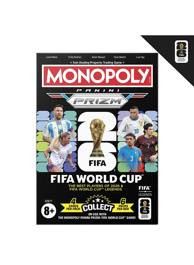 مونوبولي Monopoly Panini Prizm: FIFA World Cup Trading Cards Booster Box | Current Stars and FIFA WORLD CUP Legends | Presents for Football Fans