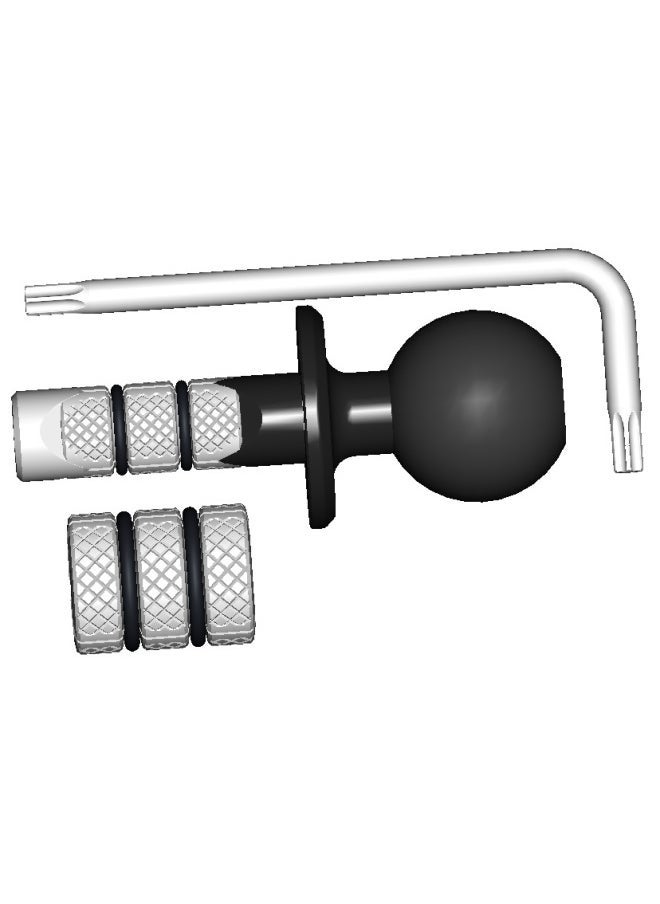 Generic Sports Camera Adapter Ball Head 25mm Mobile Phone Bracket Pipe Clamp Fixed Base One Inch Double Ball Head Bar Accessories-Color:R27-A Fork Base Ball Head 25mm  - Image 1