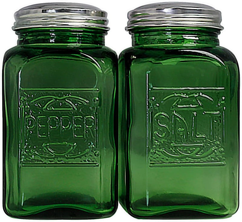Kerixi Vintage Salt and Pepper Shakers (Green, Large) - Image 1