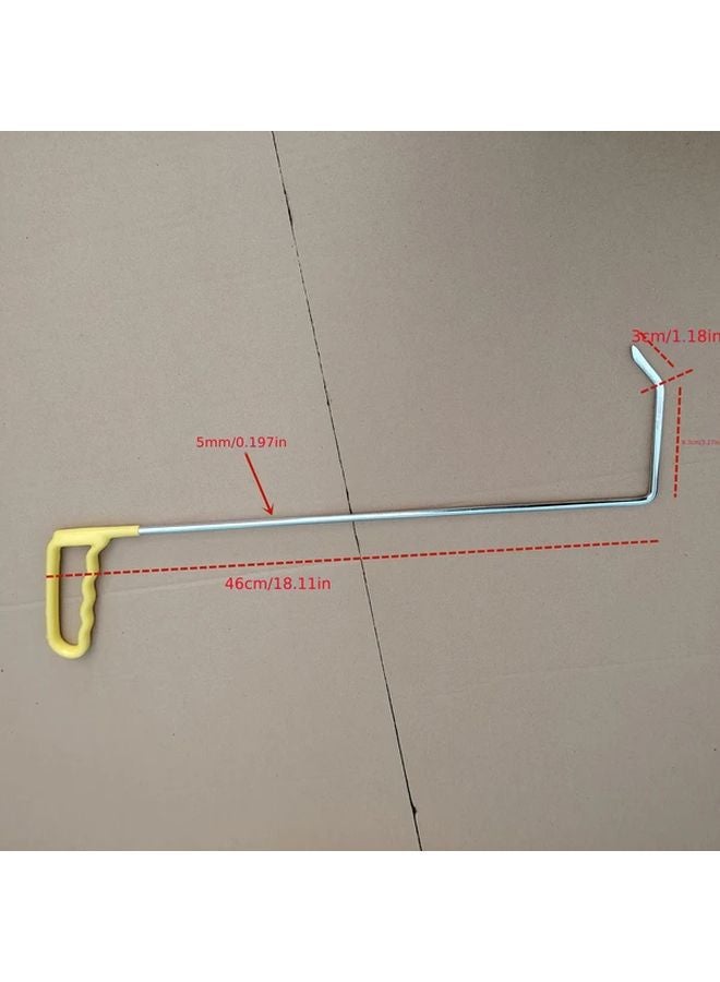 Yellow Car Dent Removal Tool Hook Rod For Paintless Repair - Image 3
