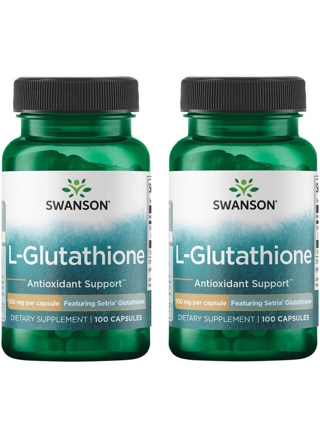 Swanson Amino Acid L-Glutathione 100 Milligrams 100 Capsules (2 Pack) - Image 1