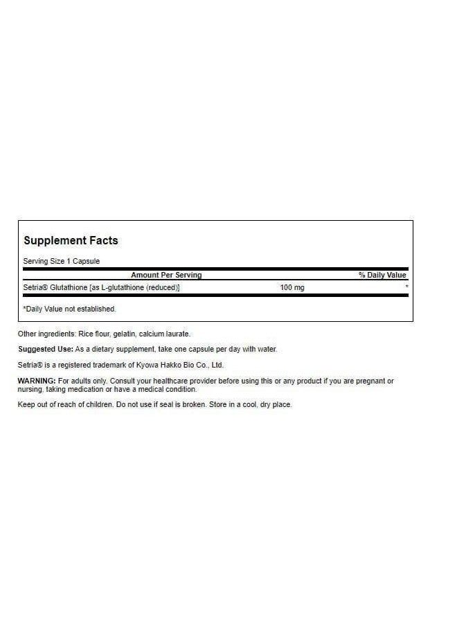 Swanson Amino Acid L-Glutathione 100 Milligrams 100 Capsules (2 Pack) - Image 2