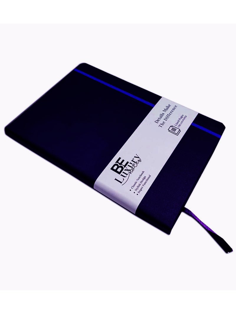 Borg El Arab - Leather Notebook A5 Cream Paper Soft Leather Dark Blue - Image 1