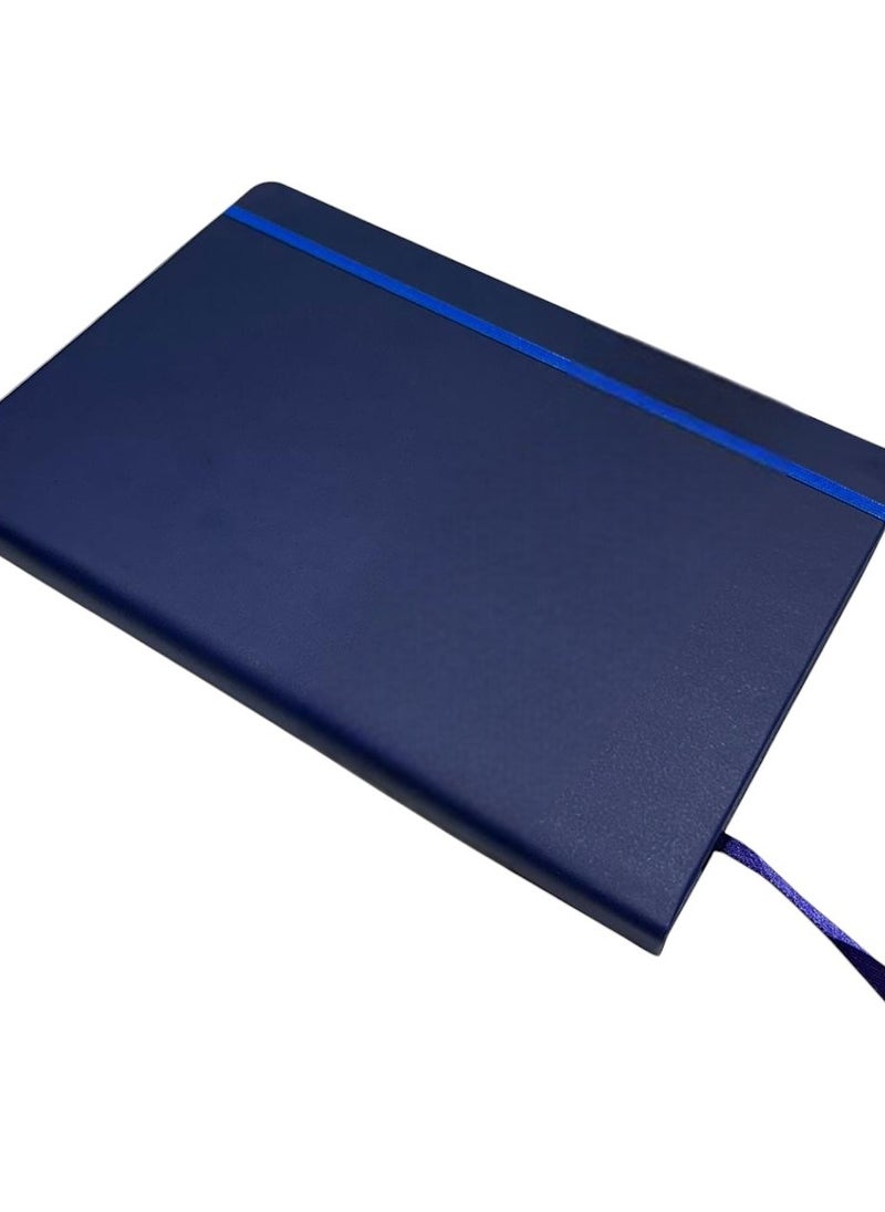 Borg El Arab - Leather Notebook A5 Cream Paper Soft Leather Dark Blue - Image 1