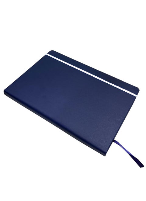 Leather Notebook A5 Cream Paper Soft Leather Dark Blue