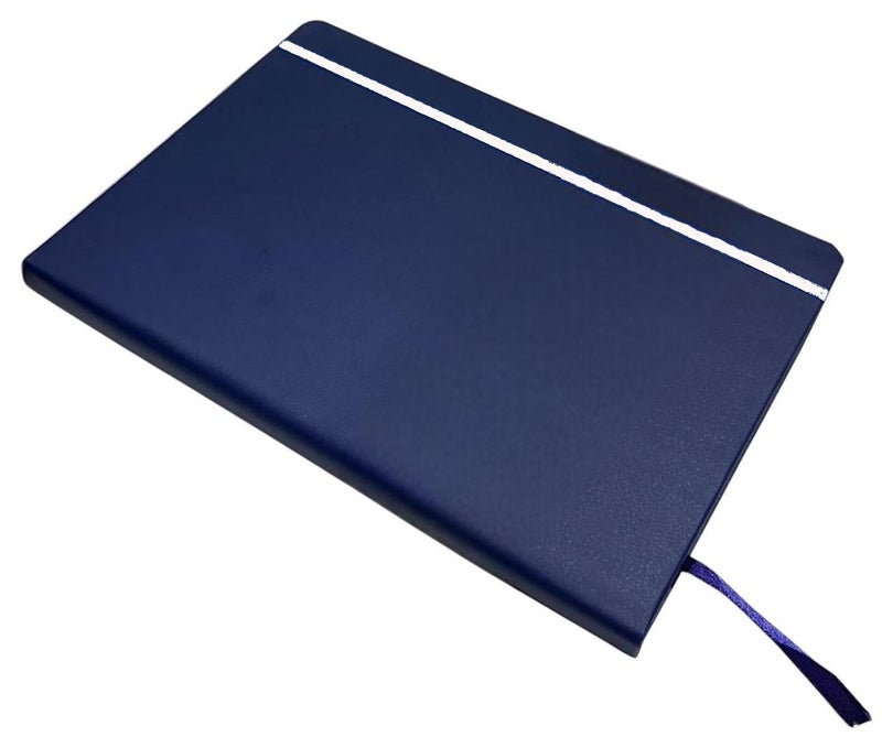 Borg El Arab Leather Notebook Cream Paper Navy - Image 1