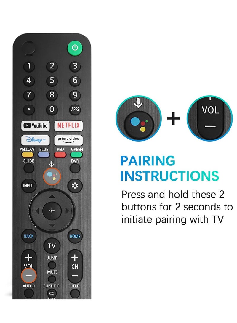 ELTRAZONE RMF-TX520U MG3-TX520U Voice Remote Control for Sony Bravia TV – Compatible with KD-43X80J, KD-43X85J, KD-50X80J, KD-50X85J, KD-55X79J, KD-55X80J, KD-55X85J, KD-65X85J, KD-75X85J, KD-85X85J, XR-50X90J, XR-50X94J, XR55A80J, XR55A84J – Includes Battery - Image 3