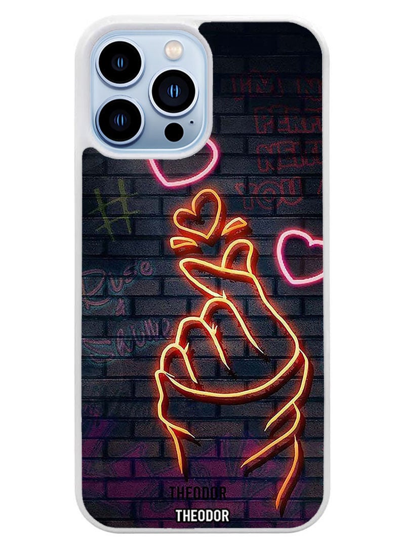 Theodor Protective Case Cover For APPLE IPHONE 14 Pro Max Snap Of A Finger (White Bumper) - Image 1