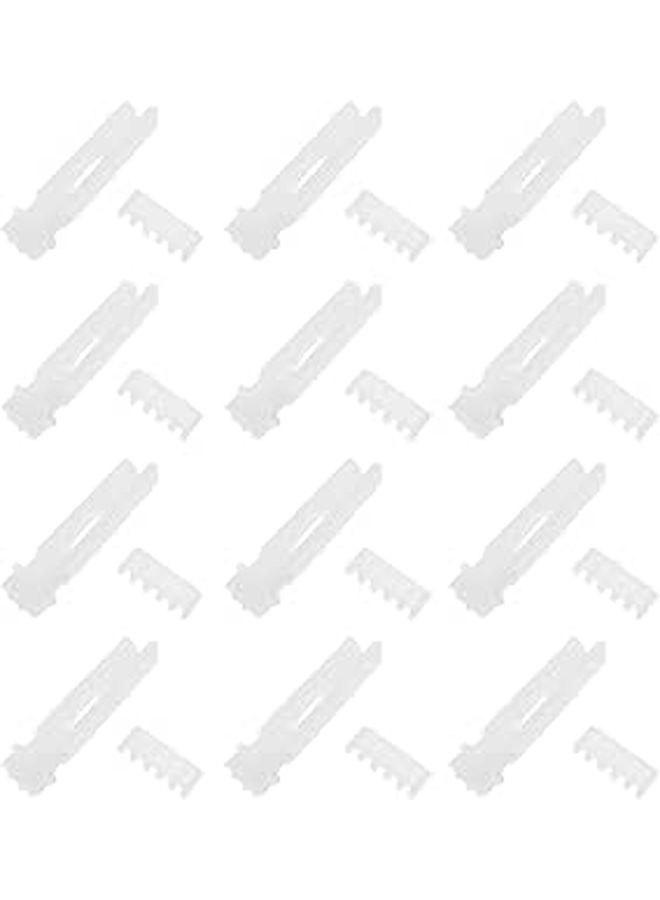 Vertical Blinds Repair Pulley Replacement Plastic White 12 Pieces Window Curtain Hardware - Image 1