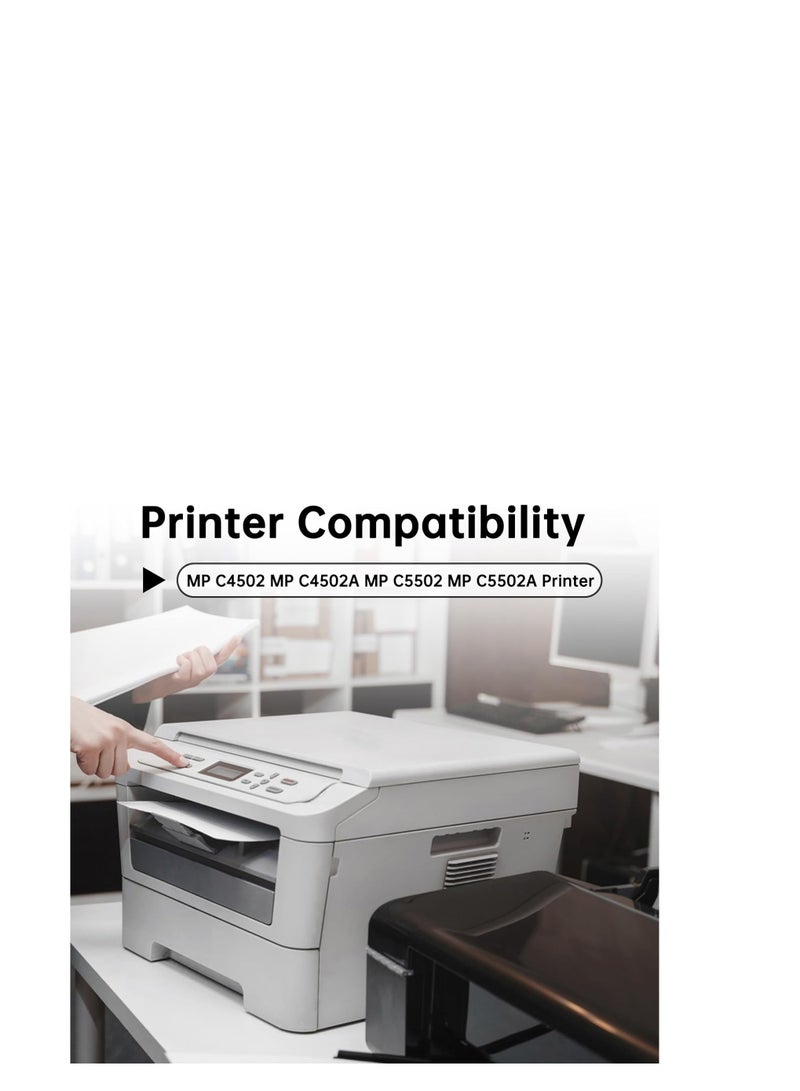 Terabyte MP C4502 C5502 Toner Cartridge Black Cyan Magenta Yellow 4 Pack, 841751 841752 841753 841754 Compatible with Ricoh Aficio/Savin/Lanier MP C4502 C4502A C5502A C5502 Printer - Image 3