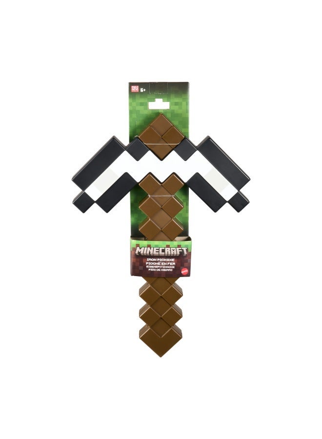 MINECRAFT Iron Pickaxe Battle Toy, Kid-Sized Accessory for Role-Play & Costumes, Inspired by the Video Game - Image 1